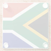 Vlag van Zuid-Afrika Glazen Onderzetter (Achterkant)