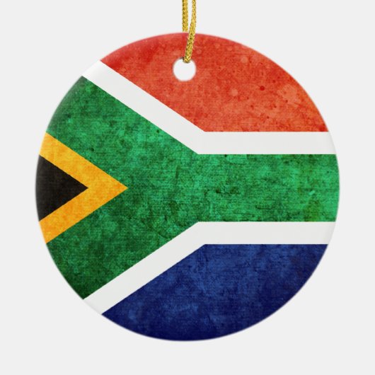 Vlag van Zuid-Afrika Keramisch Ornament (Voorkant)