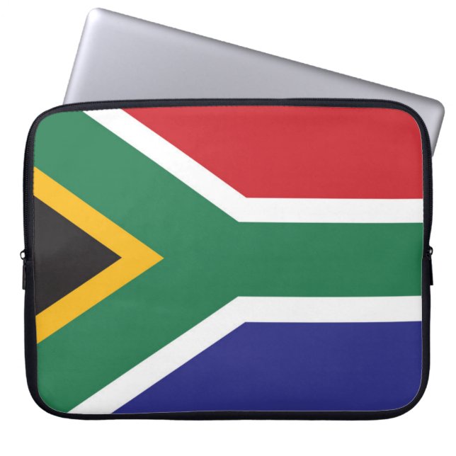 Vlag van Zuid-Afrika Laptop Sleeve (Voorkant)