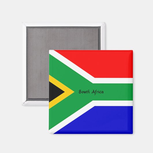 Vlag van Zuid-Afrika Magneet (Voorkant / Achterkant)