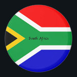Vlag van Zuid-Afrika Magneet<br><div class="desc">Op maat gemaakte koelkastmagneet met de vlag van Zuid-Afrika.</div>