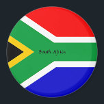 Vlag van Zuid-Afrika Magneet<br><div class="desc">Op maat gemaakte koelkastmagneet met de vlag van Zuid-Afrika.</div>