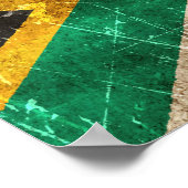 vlag van Zuid-Afrika, met een ouderdom en een kra Poster (Hoek)