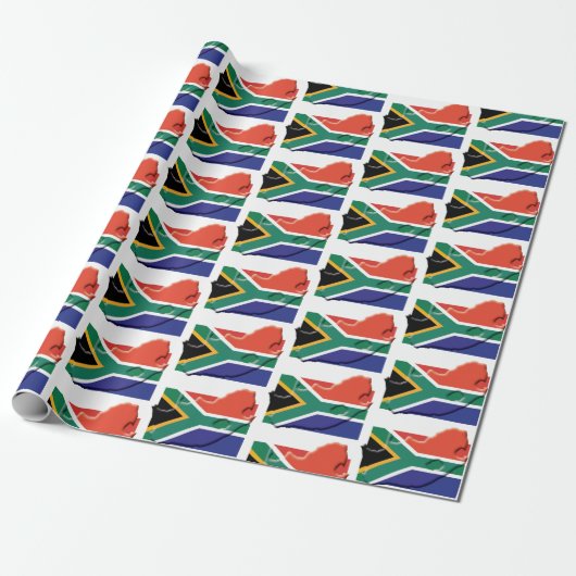 VLAG VAN ZUID-AFRIKA | Mzansi | Zuidafrikaans Cadeaupapier (Uitgerold)