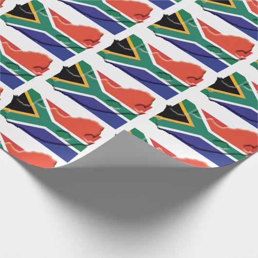VLAG VAN ZUID-AFRIKA | Mzansi | Zuidafrikaans Cadeaupapier (Hoek)