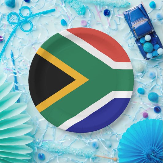 Vlag van Zuid-Afrika Papieren Bordje (Feest)