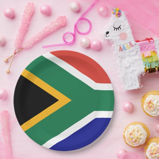 Vlag van Zuid-Afrika Papieren Bordje (Feest)