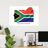 Vlag van ZUID-AFRIKA patriottisch huis Gepersonali Poster (Thuiskantoor)