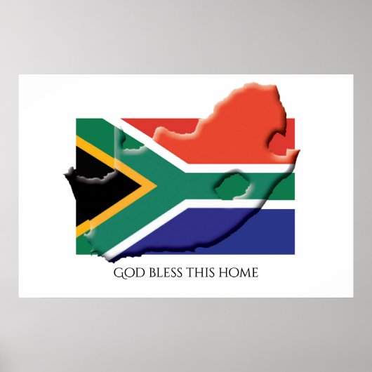 Vlag van ZUID-AFRIKA patriottisch huis Gepersonali Poster (Voorkant)