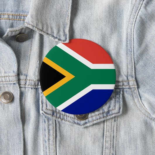 Vlag van Zuid-Afrika - Patriottische Pin Button Ba (In situ)