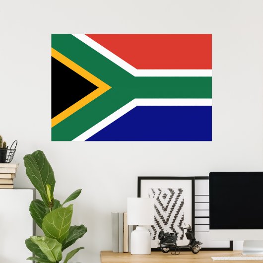 Vlag van Zuid-Afrika Poster (Thuiskantoor)