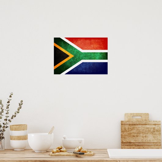 Vlag van Zuid-Afrika Poster (Keuken)
