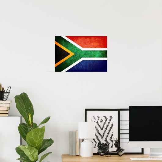 Vlag van Zuid-Afrika Poster (Thuiskantoor)