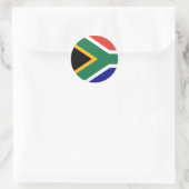 Vlag van Zuid-Afrika Ronde Sticker (Tas)