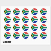 Vlag van Zuid-Afrika Ronde Sticker (Vel)