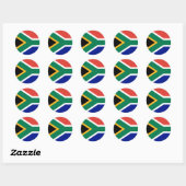 Vlag van Zuid-Afrika Ronde Sticker (Vel)