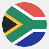 Vlag van Zuid-Afrika Ronde Sticker (Voorkant)
