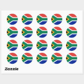 Vlag van Zuid-Afrika Ronde Sticker (Vel)
