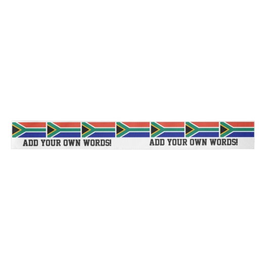 Vlag van Zuid-Afrika Satijnen Lint (Voorkant)