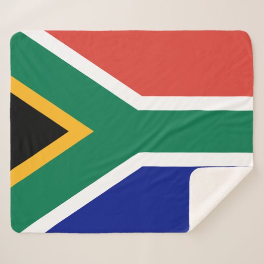 Vlag van Zuid-Afrika Sherpa Deken (Voorkant (horizontaal))