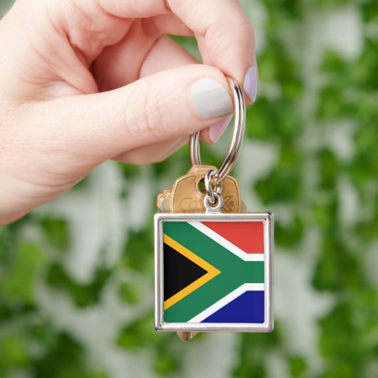 Vlag van Zuid-Afrika Sleutelhanger (Hand)