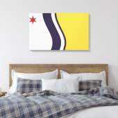 Vlag van Zuid-Bend (Indiana) Canvas Afdruk (Insitu (Slaapkamer))