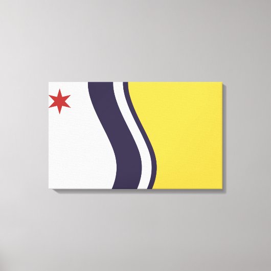 Vlag van Zuid-Bend (Indiana) Canvas Afdruk (Voorkant)