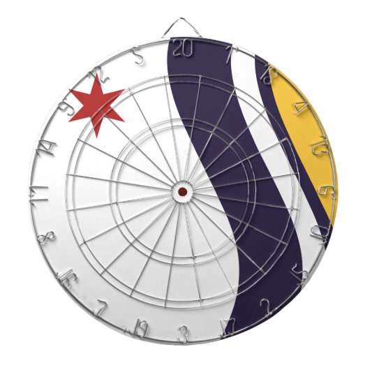 Vlag van Zuid-Bend (Indiana) Dartbord (Voorkant)