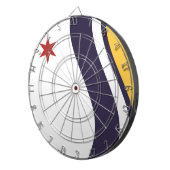 Vlag van Zuid-Bend (Indiana) Dartbord (Voorkant Rechts)