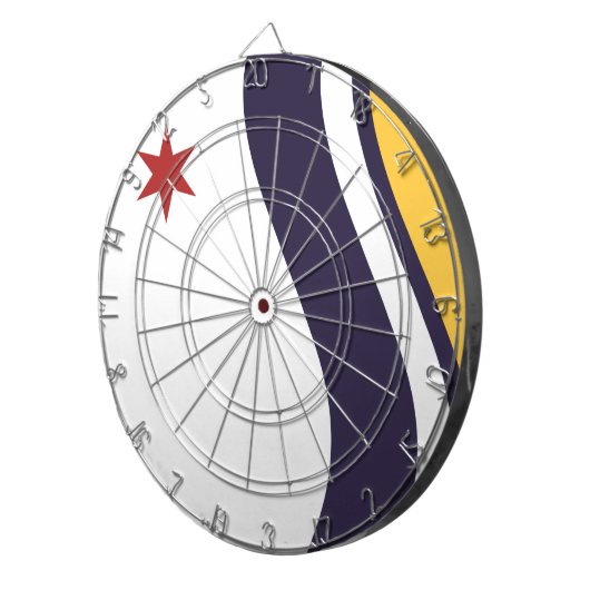 Vlag van Zuid-Bend (Indiana) Dartbord (Voorkant Rechts)