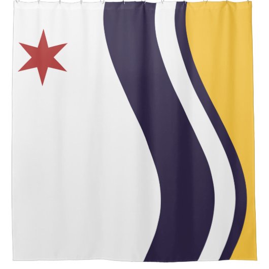 Vlag van Zuid-Bend (Indiana) Douchegordijn (Voorkant)