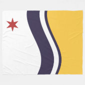 Vlag van Zuid-Bend (Indiana) Fleece Deken (Voorkant (Horizontaal))