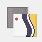 Vlag van Zuid-Bend (Indiana) Magneet (Voorkant / Achterkant)
