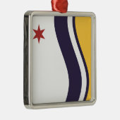 Vlag van Zuid-Bend (Indiana) Metalen Ornament (Rechts)