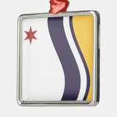 Vlag van Zuid-Bend (Indiana) Metalen Ornament (Links)