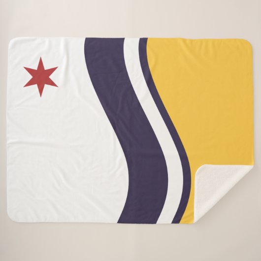Vlag van Zuid-Bend (Indiana) Sherpa Deken (Voorkant (horizontaal))
