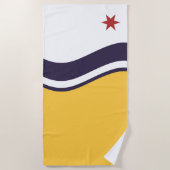 Vlag van Zuid-Bend (Indiana) Strandlaken (Voorkant)