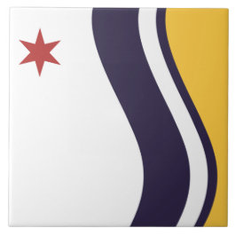 Vlag van Zuid-Bend (Indiana) Tegeltje