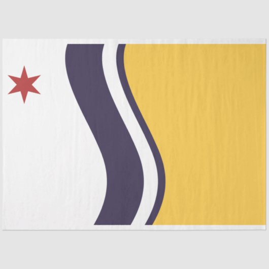 Vlag van Zuid-Bend (Indiana) Tissuepapier (Voorkant)