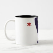 Vlag van Zuid-Bend (Indiana) Tweekleurige Koffiemok (Links)