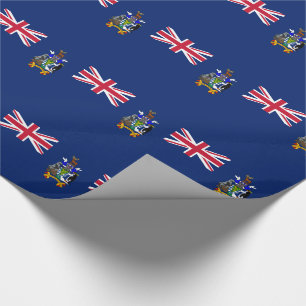 Vlag van Zuid-Georgia en de Zuidelijke Sandwicheil Cadeaupapier