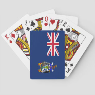 Vlag van Zuid-Georgia en de Zuidelijke Sandwicheil Pokerkaarten