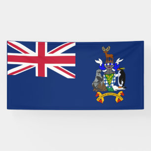 Vlag van Zuid-Georgia en de Zuidelijke Sandwicheil Spandoek