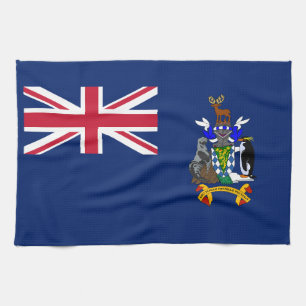 Vlag van Zuid-Georgia en de Zuidelijke Sandwicheil Theedoek