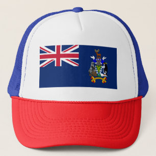 Vlag van Zuid-Georgia en de Zuidelijke Sandwicheil Trucker Pet