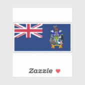 Vlag van Zuid-Georgië en de Zuidelijke Sandwicheil Sticker (Vel)