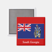 Vlag van Zuid-Georgië Magneet (Voorkant / Achterkant)