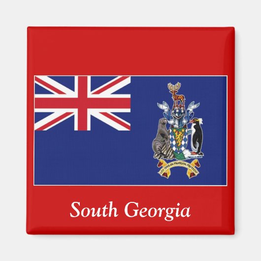 Vlag van Zuid-Georgië Magneet (Voorkant)