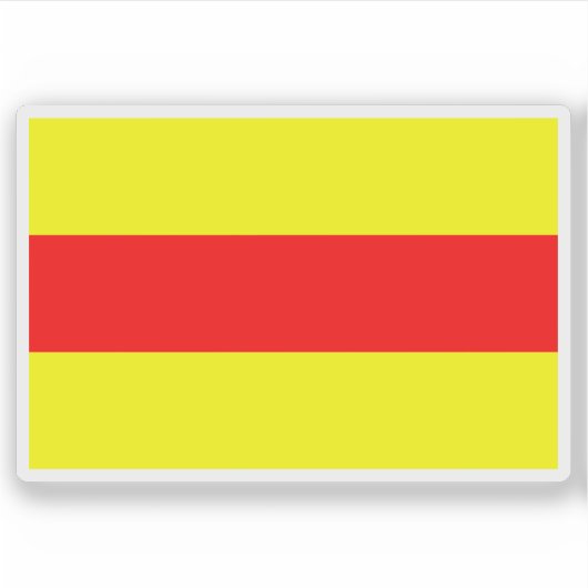 Vlag van Zuid-Holland (1948-1985) Sticker (Voorkant)