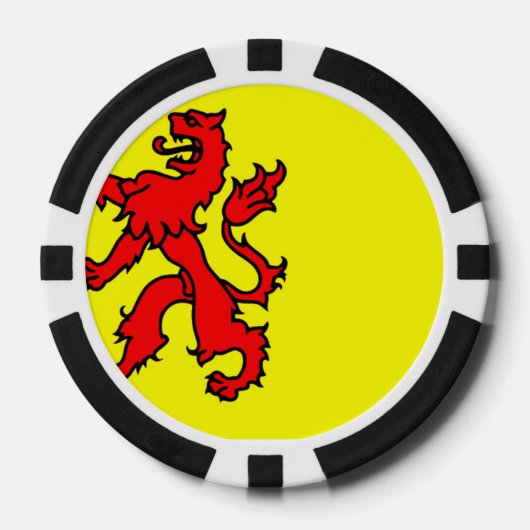 Vlag van Zuid-Holland Poker Chips (Voorkant)